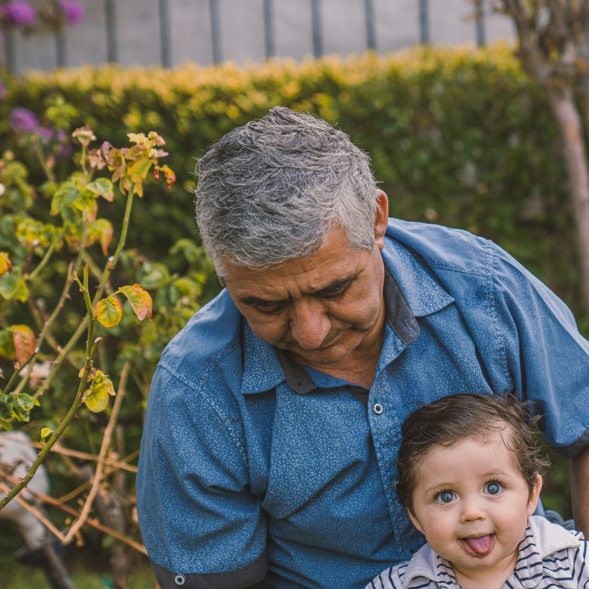 Grandfather with child